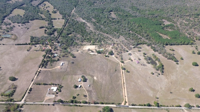 aerial view with a rural view