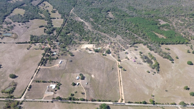 drone / aerial view featuring a rural view