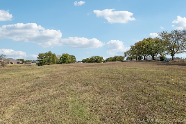 view of yard with a rural view