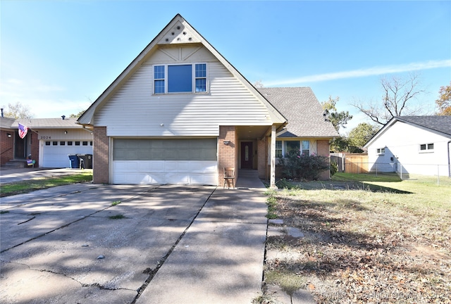 view of front facade with a garage