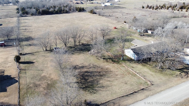 aerial view with a rural view