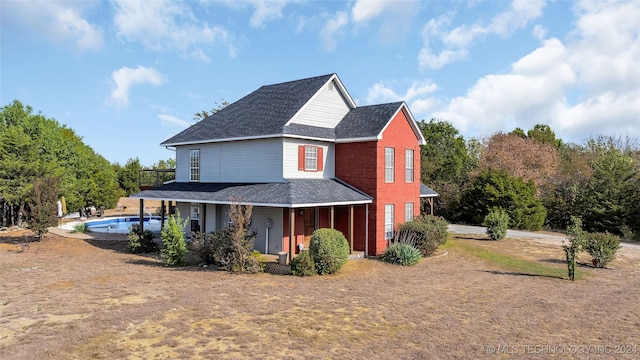 exterior space with a porch