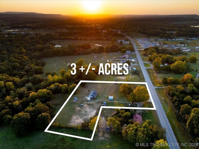 711 E Iowa, Whitefield, OK 74472 - view of aerial view at dusk