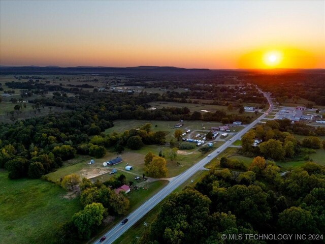 711 E Iowa, Whitefield, OK 74472 - view of aerial view at dusk