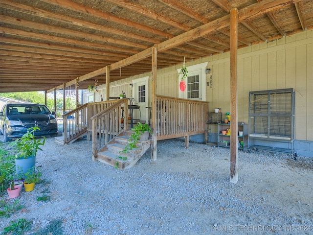 view of patio with a carport