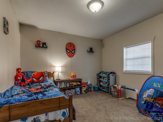 bedroom with carpet floors