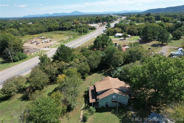 bird's eye view with a mountain view