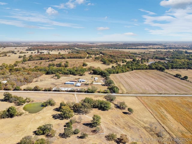 bird's eye view featuring a rural view