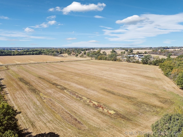 drone / aerial view with a rural view