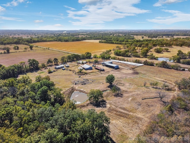 drone / aerial view featuring a rural view