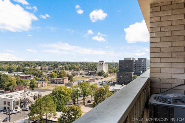 balcony with central AC