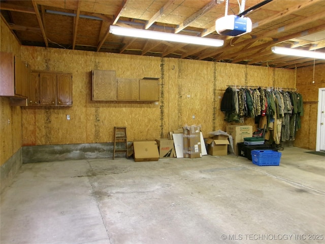 garage featuring a garage door opener