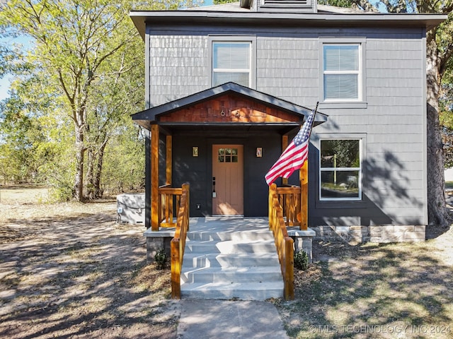 view of front of house with covered porch