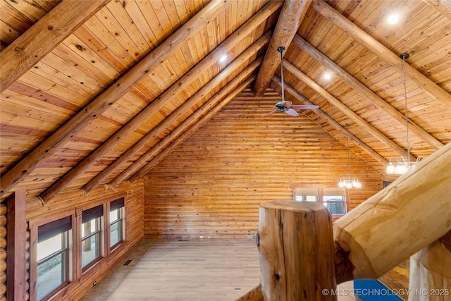 view of unfinished attic