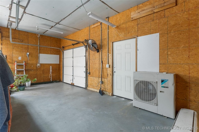 garage featuring ac unit