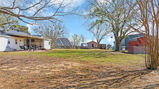 view of yard with a patio area