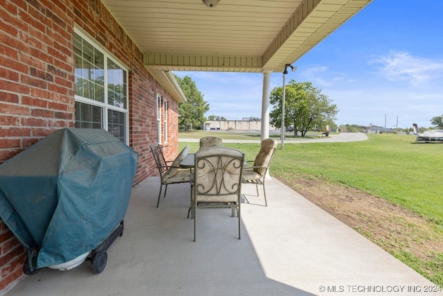 view of patio / terrace featuring area for grilling