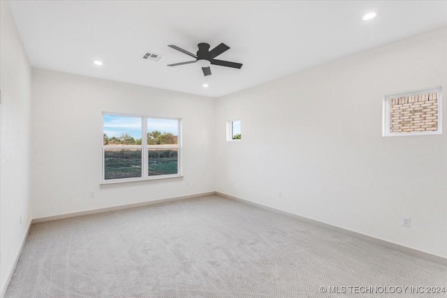 845 Springfield Ct, Durant, OK 74701 - carpeted empty room with ceiling fan, recessed lighting, and baseboards