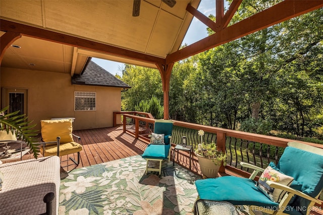 view of wooden deck