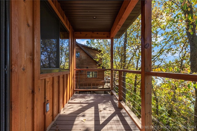 view of wooden deck