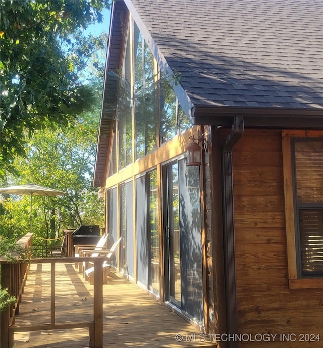 view of wooden terrace