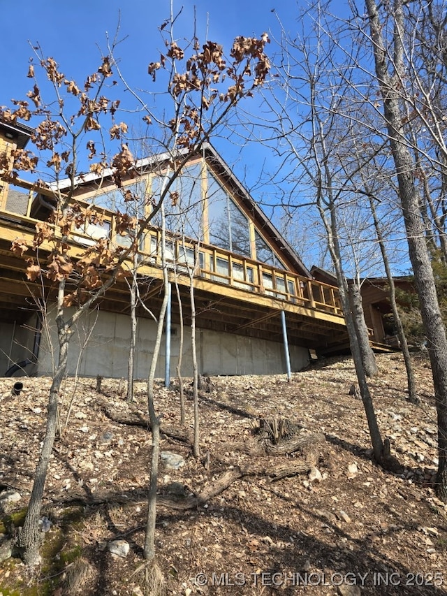 exterior space with a wooden deck