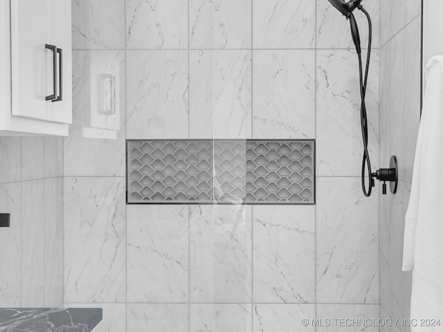 room details with tiled shower