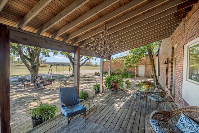 view of wooden terrace