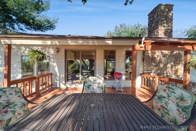 view of wooden deck