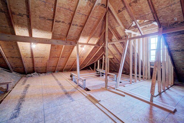 view of attic