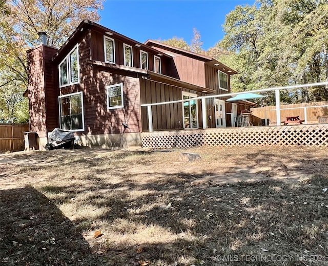 view of rear view of property