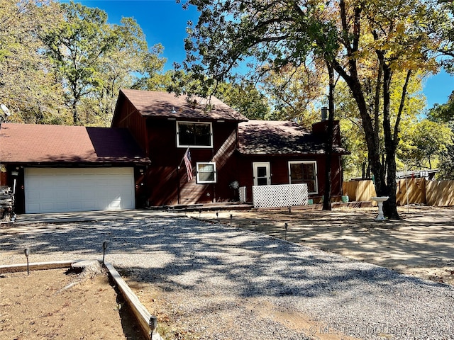 front facade featuring a garage