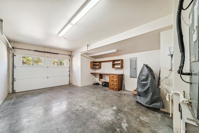 garage featuring electric panel