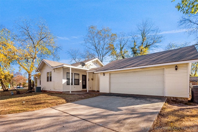 view of front of property featuring central AC unit