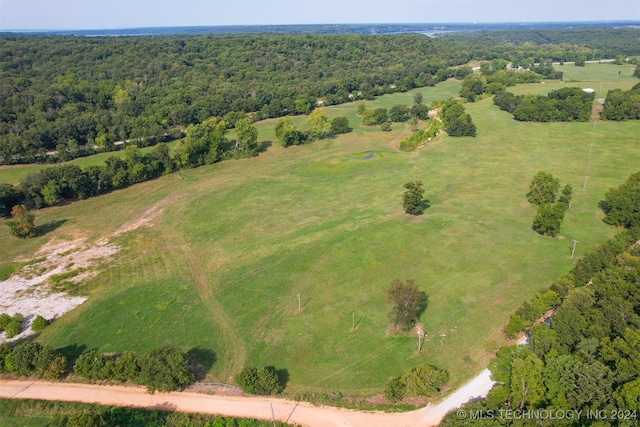 drone / aerial view featuring a rural view