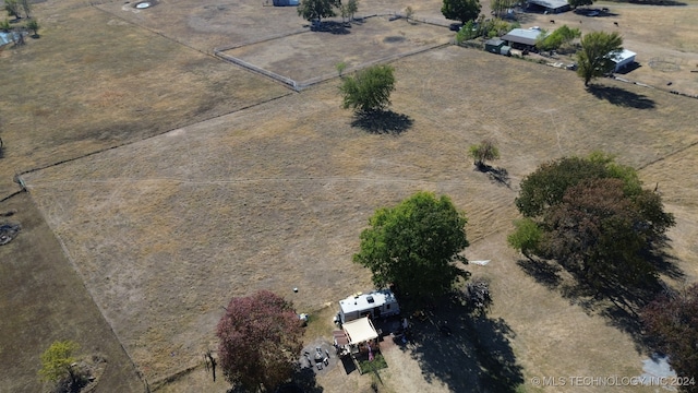 aerial view with a rural view