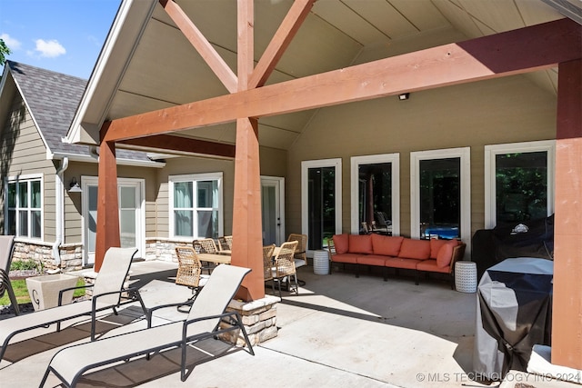 view of patio / terrace with area for grilling