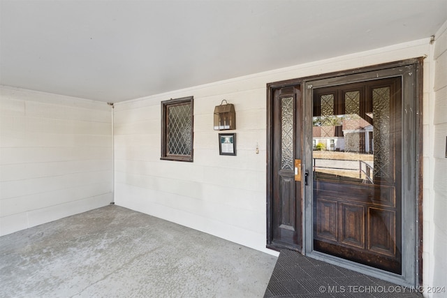 view of doorway to property