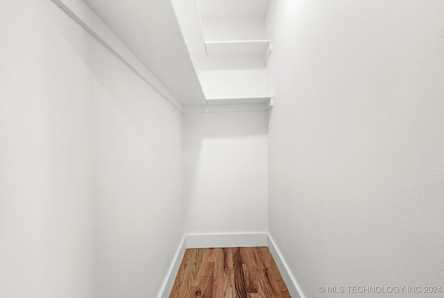 spacious closet with wood-type flooring