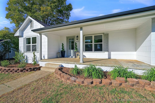 view of front of property with a porch