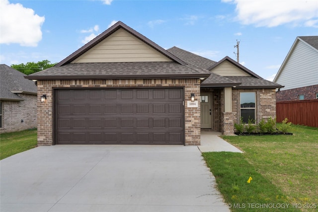10804 S 274th Ave E, Coweta, OK 74429 - view of front of property featuring a shingled roof, concrete driveway, and brick siding