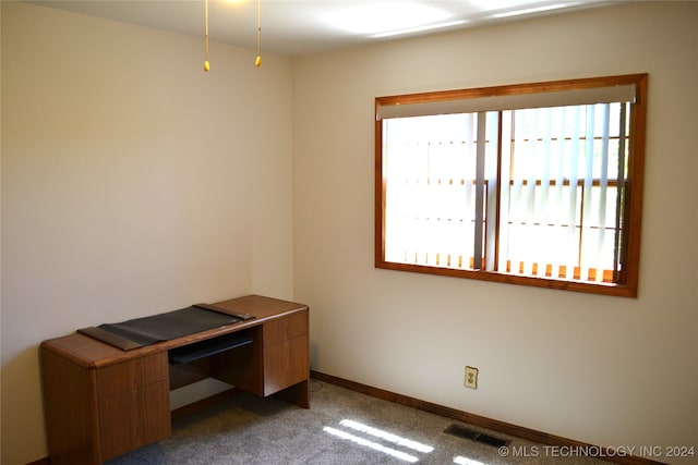 unfurnished office featuring carpet