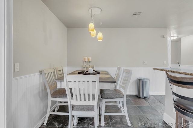 view of dining area