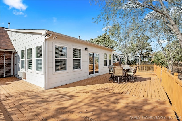 view of wooden deck