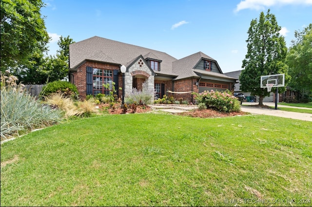 french country home with a front yard