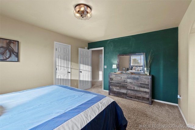 view of carpeted bedroom