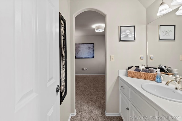 bathroom with vanity