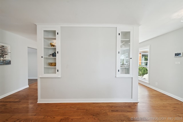 interior space featuring wood-type flooring