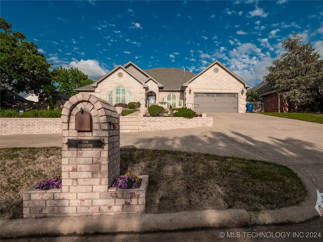 view of front facade with a garage