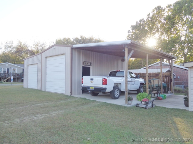 exterior space with a lawn